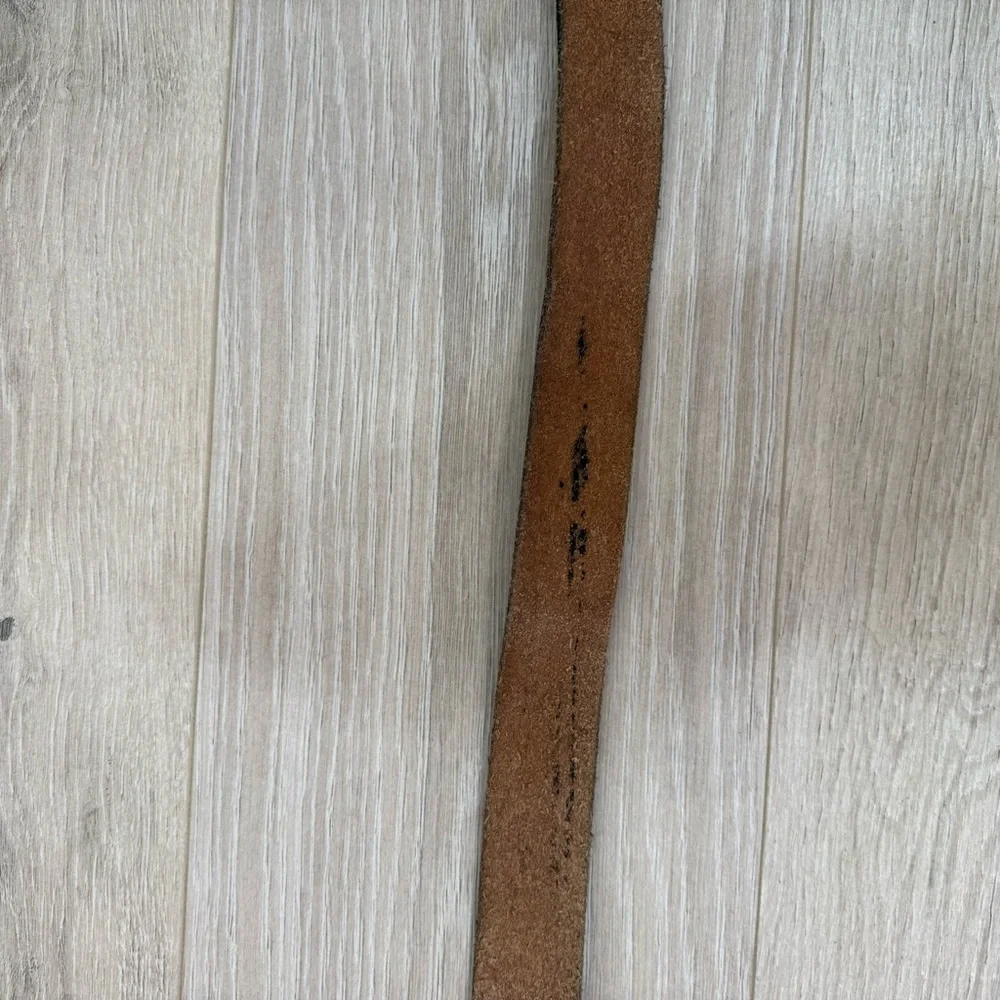 Vintage Made in USA Deer Forest Leather Belt